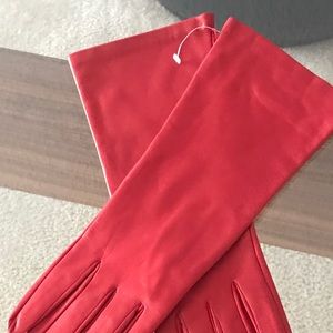 Gorgeous red leather gloves brand new